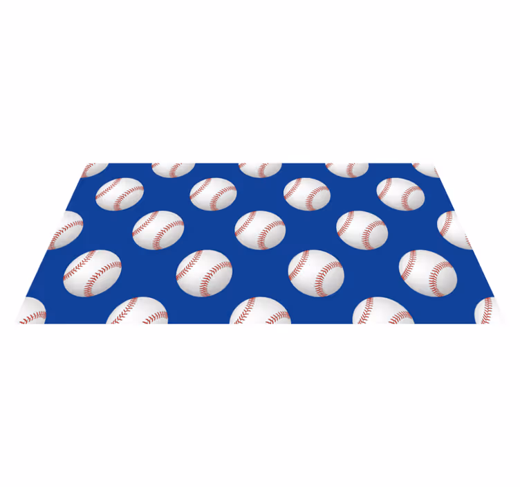 Baseball Motif game vinyl carpet - TenStickers