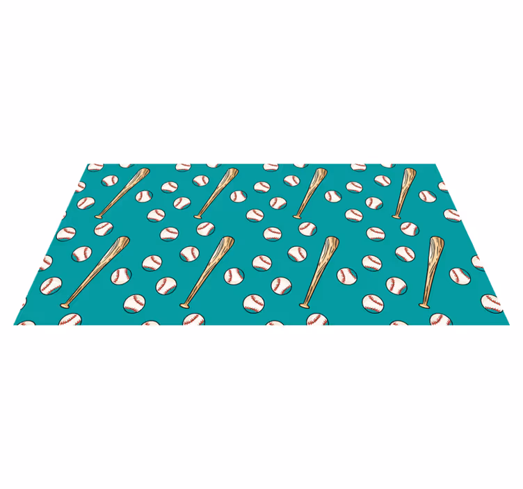 Baseball Pattern Fun game vinyl carpet - TenStickers