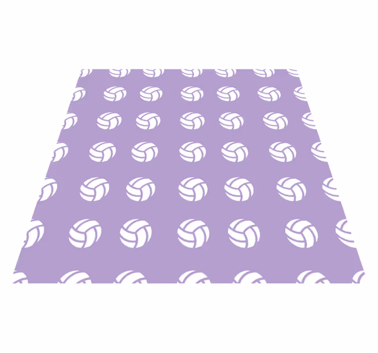 Purple Volleyball Pattern game vinyl carpet - TenStickers