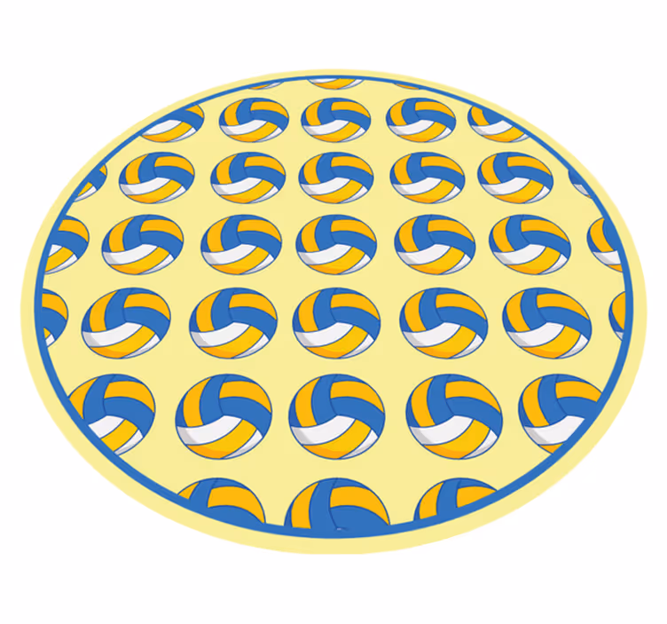 Volleyball Motif game vinyl carpet - TenStickers