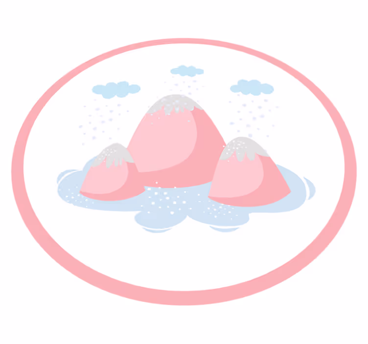 Snowy Mountain Scene kids vinyl carpet - TenStickers