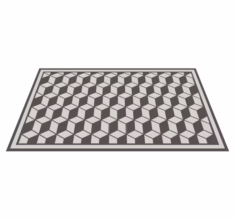 Cubist Motif geometric vinyl carpet - TenStickers