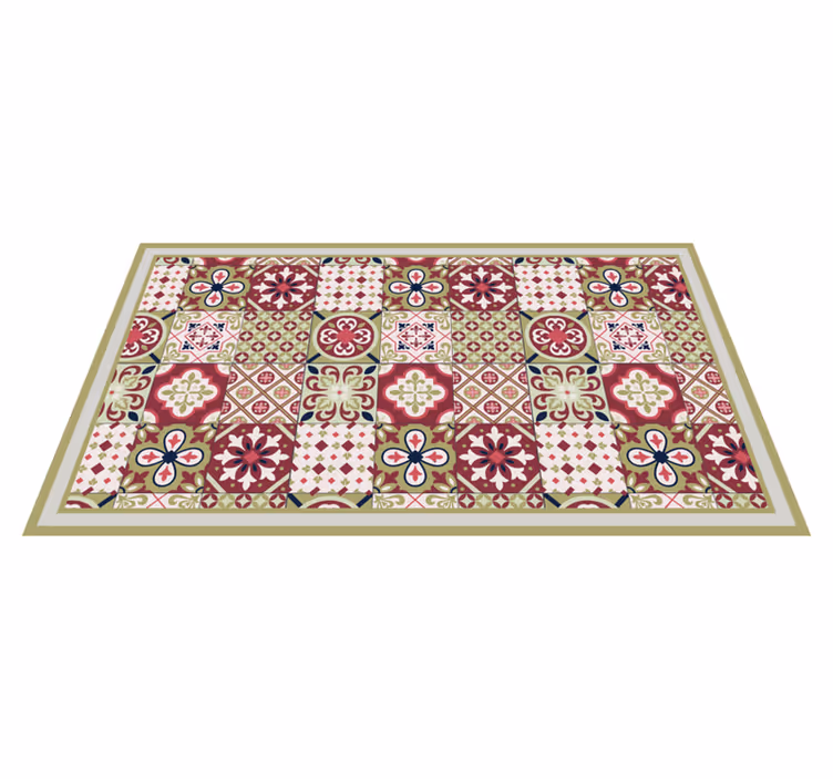 Colorful Patterned Motifs bathroom vinyl carpet - TenStickers