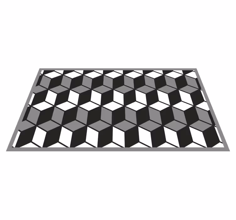 Cubic Pattern geometric vinyl carpet - TenStickers