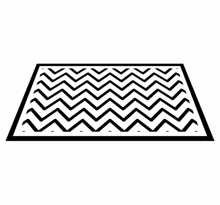 Chevron style entrance hall vinyl carpet - TenStickers