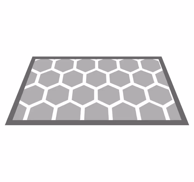 Hexagonal Configuration geometric vinyl carpet - TenStickers