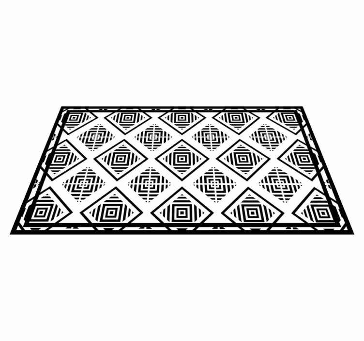Monochrome Motifs geometric vinyl carpet - TenStickers