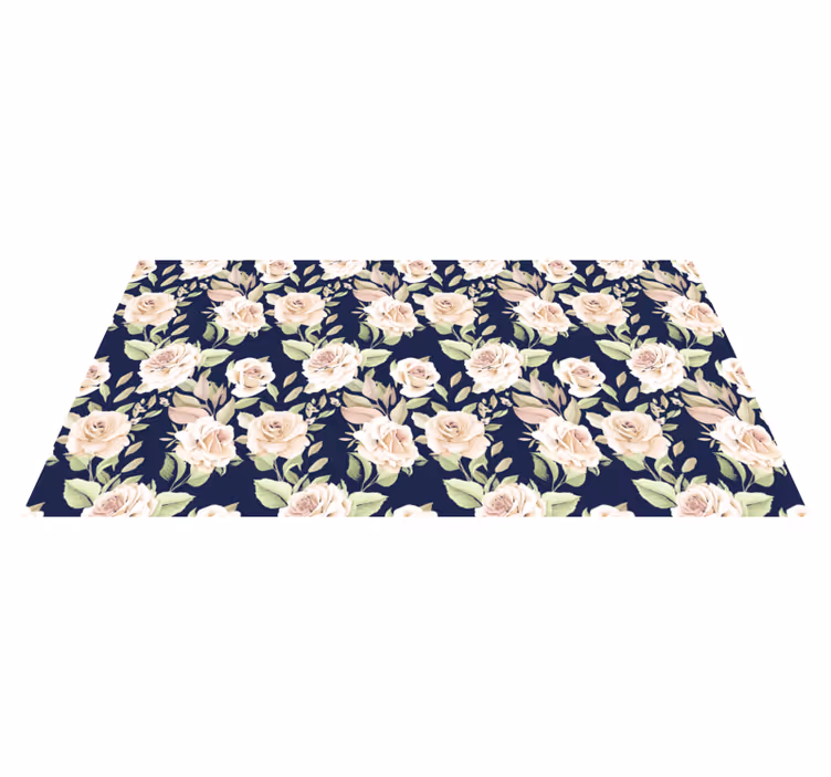 Elegant Floral Component nature vinyl carpet - TenStickers