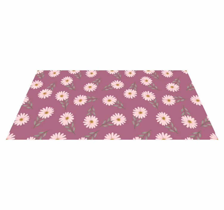 Daisy Set floral vinyl carpet - TenStickers