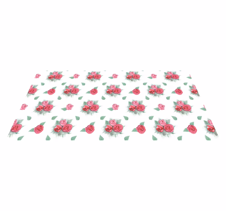 set of roses floral vinyl carpet - TenStickers