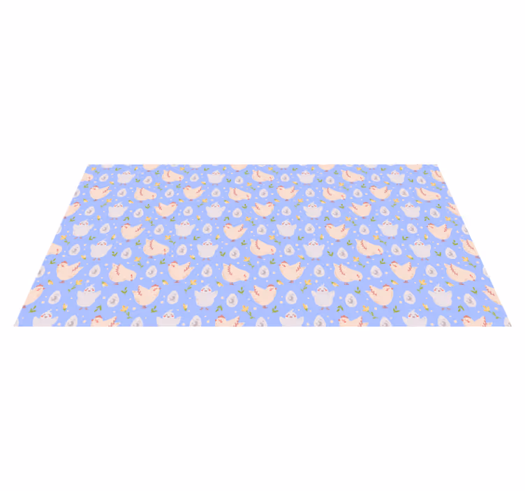Delightful Chickens Motif kids vinyl carpet - TenStickers