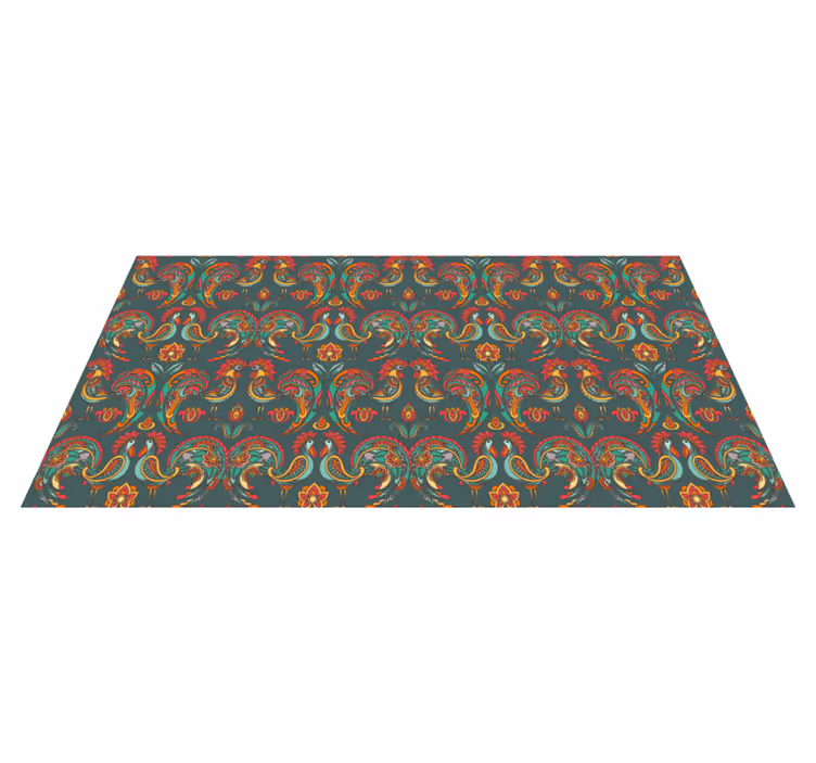 Colorful Folkloric Motifs mosaic vinyl carpet - TenStickers