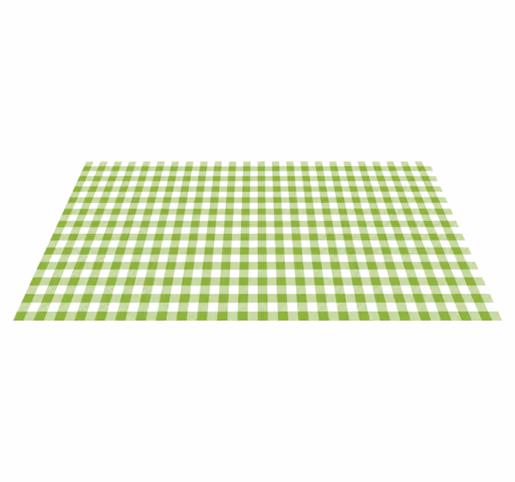 Checked Green Pattern striped vinyl carpet - TenStickers