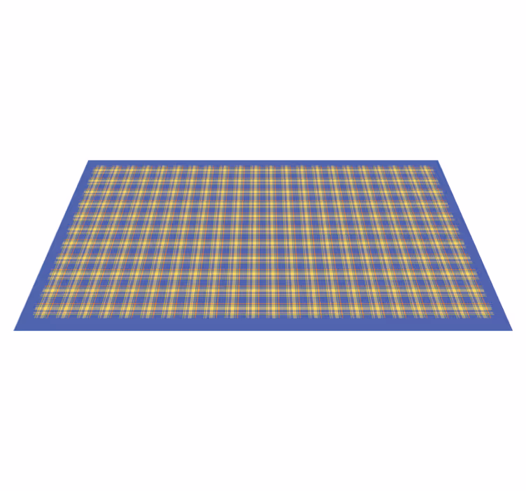 Yellow Plaid Pattern striped vinyl carpet - TenStickers