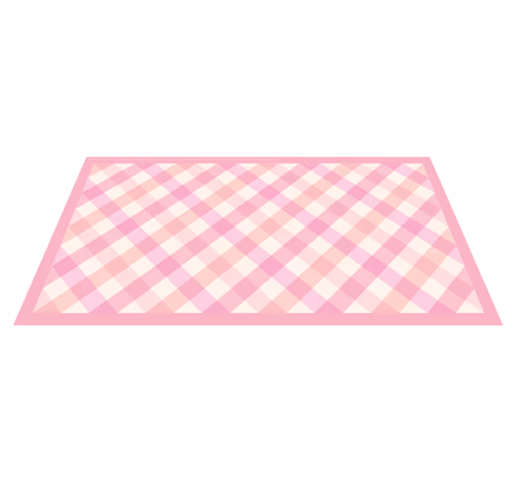 Pink Checkered Pattern striped vinyl carpet - TenStickers