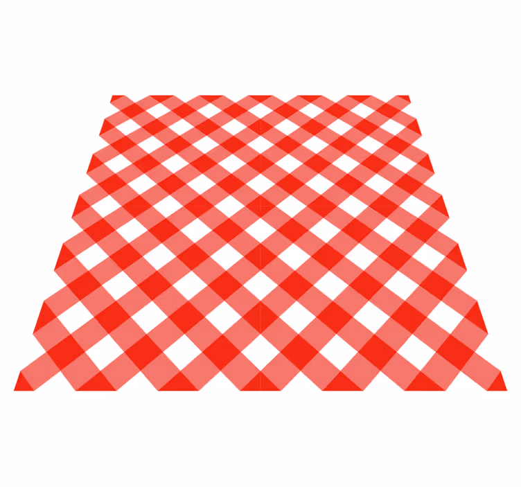 Crimson Checked Motif striped vinyl carpet - TenStickers