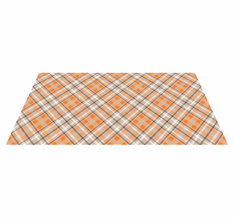 Plaid Pattern Orange striped vinyl carpet - TenStickers