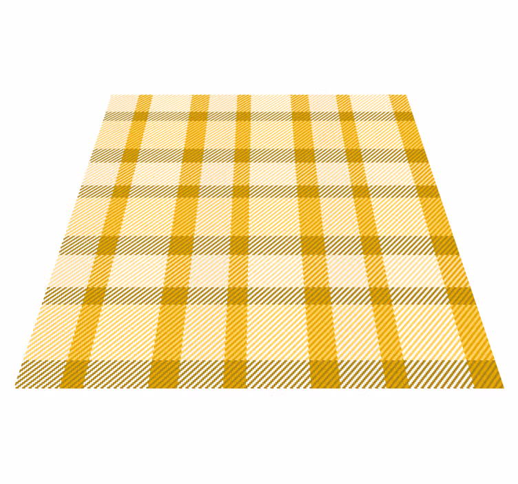 Yellow Checkered Pattern striped vinyl carpet - TenStickers