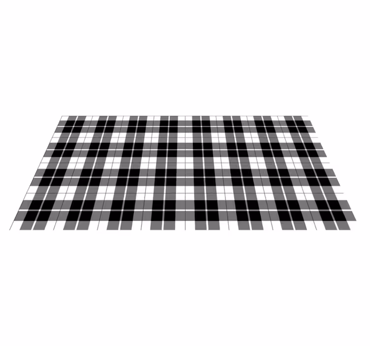 Contrasting Checker Pattern geometric vinyl carpet - TenStickers