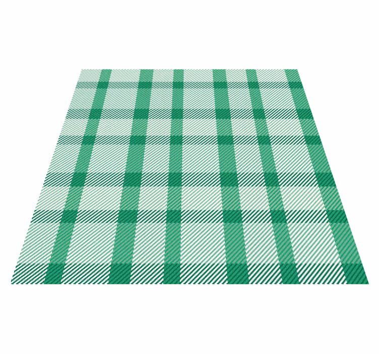 Green Checked Motif striped vinyl carpet - TenStickers