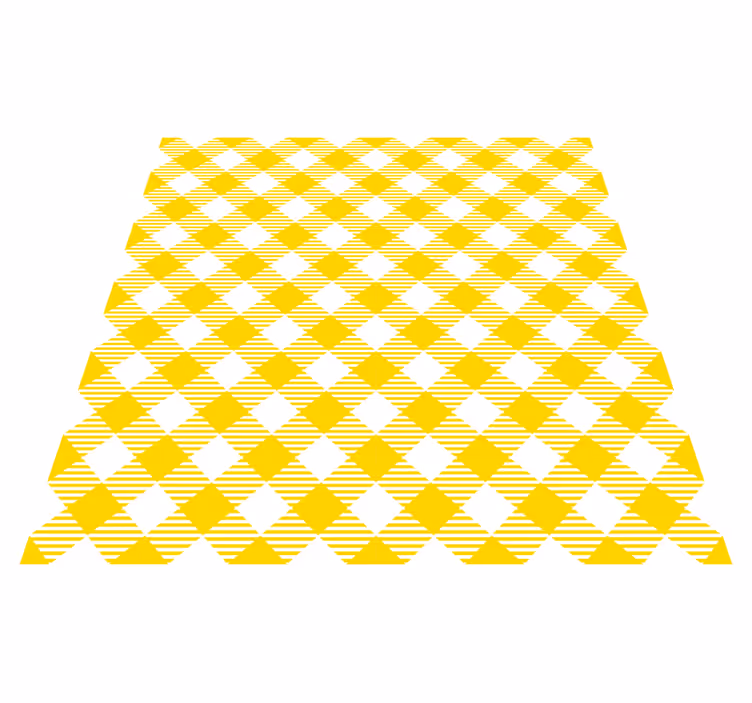 Yellow Diamond Pattern striped vinyl carpet - TenStickers
