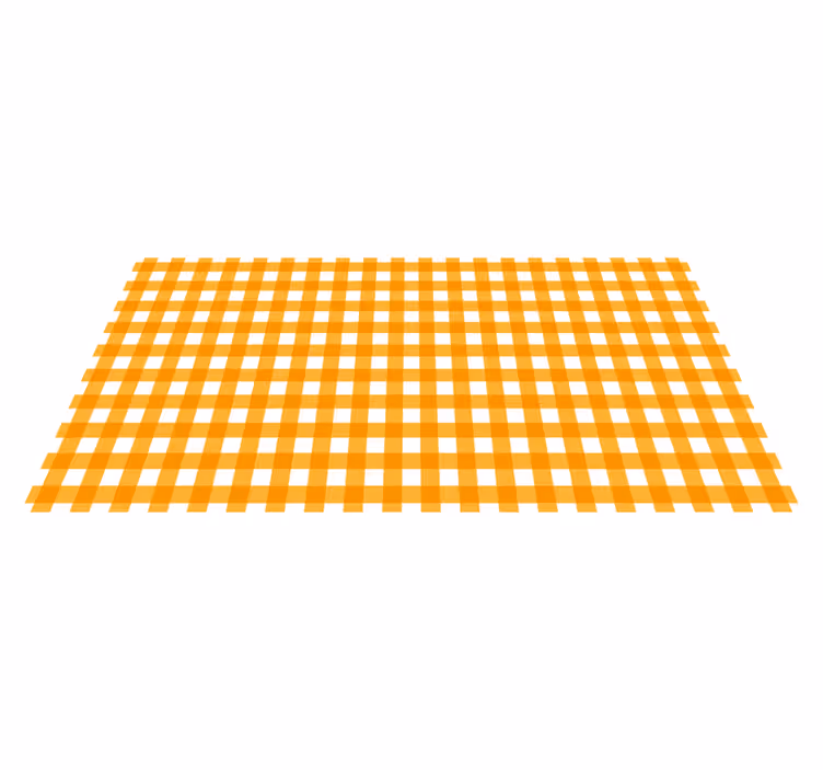 Warm checked pattern yellow vinyl carpet - TenStickers