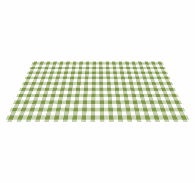 Green Checked Print striped vinyl carpet - TenStickers