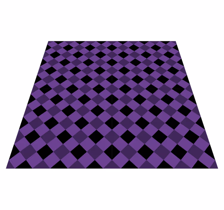 Purple Checker Pattern geometric vinyl carpet - TenStickers
