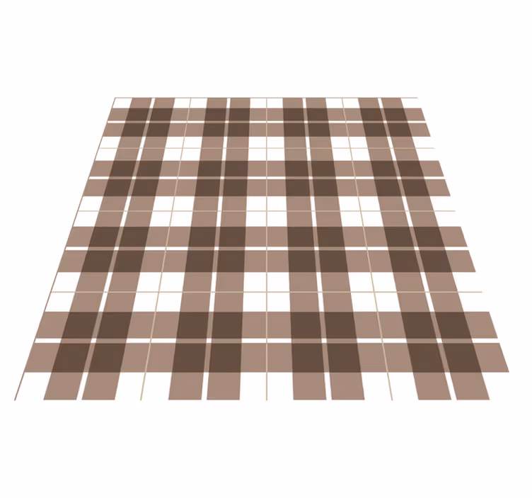 Earthy Tones Check tile vinyl carpet - TenStickers