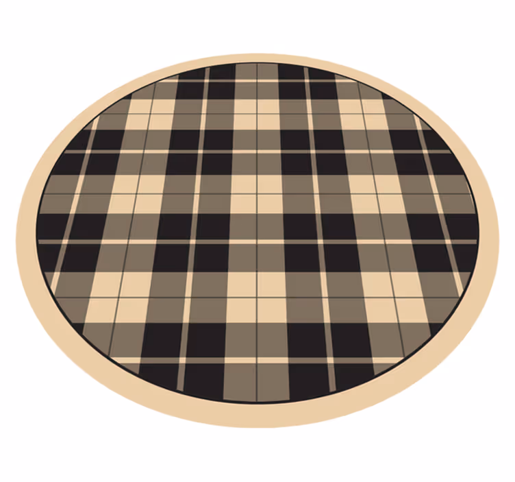Plaid Configuration circular vinyl carpet - TenStickers