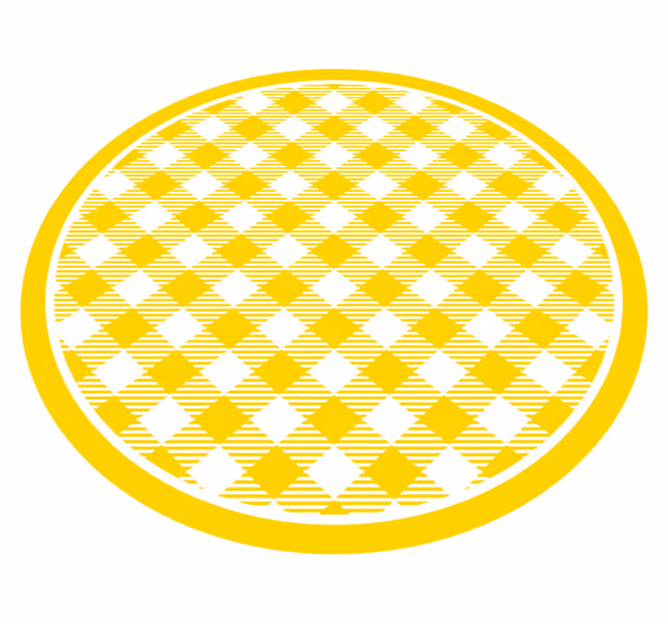 Yellow Diamond Emblem circular vinyl carpet - TenStickers
