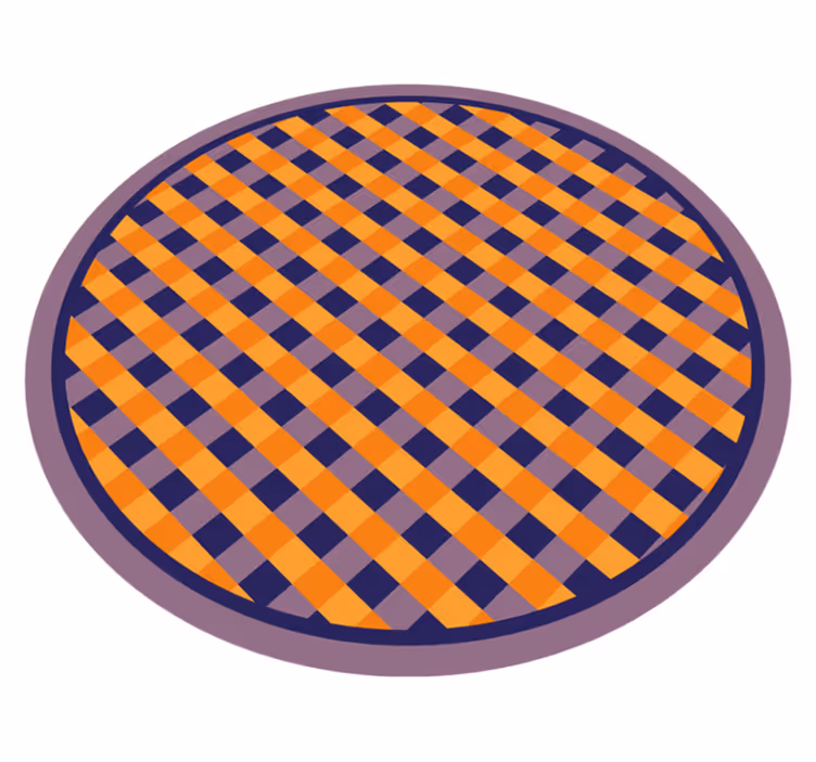 Bold Checker Pattern striped vinyl carpet - TenStickers