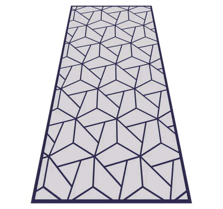 Grey angular patterns geometric vinyl carpet - TenStickers