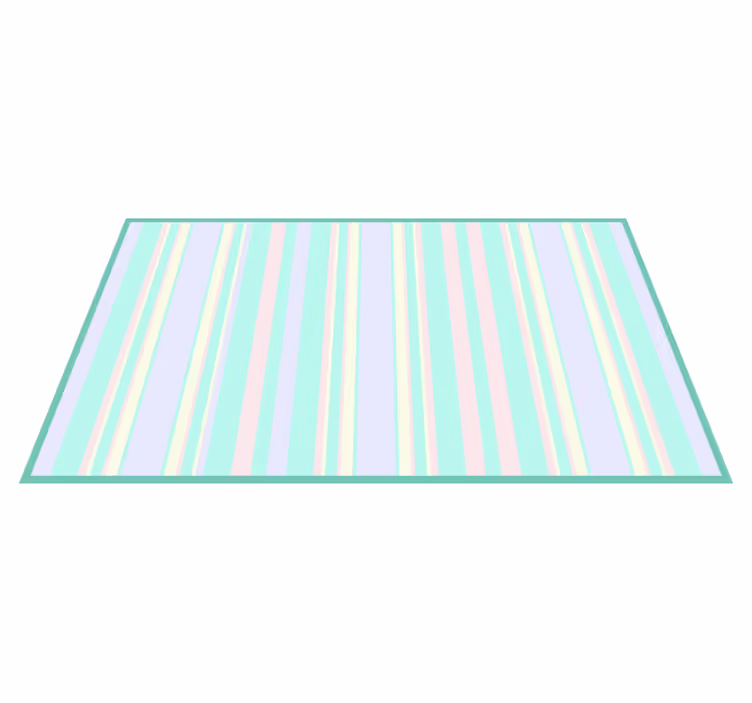 Pastel lines pattern striped vinyl carpet - TenStickers