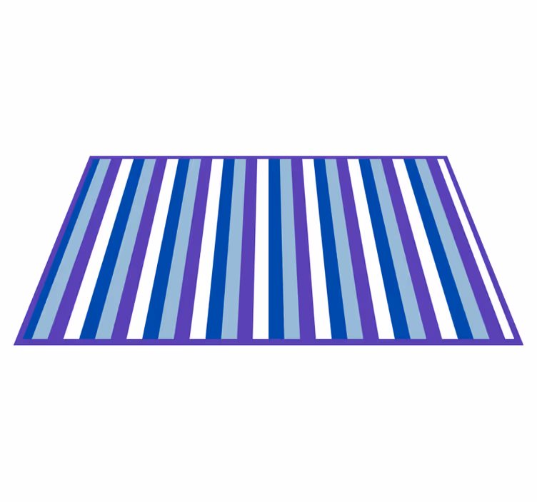 Bright blue pattern striped vinyl carpet - TenStickers
