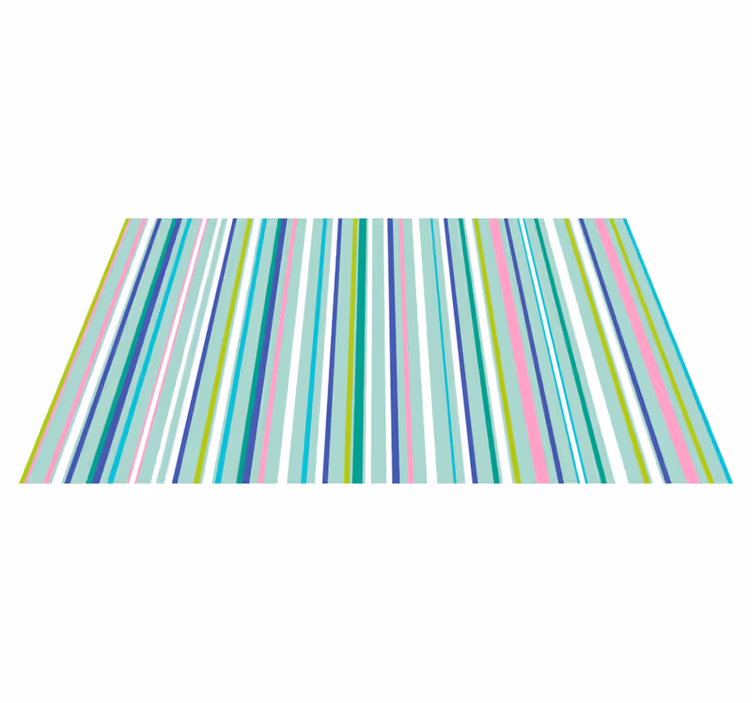 Multicolored elegant patterns striped vinyl carpet - TenStickers