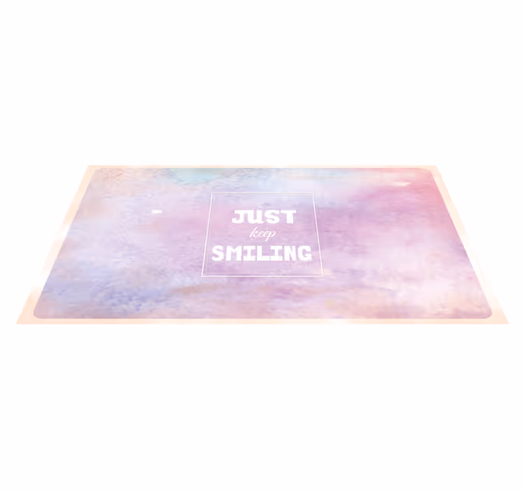 Just keep smiling custom vinyl carpet - TenStickers
