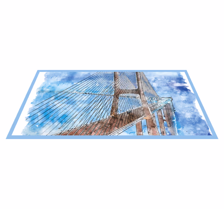 Bridge Illustration living room vinyl carpet - TenStickers