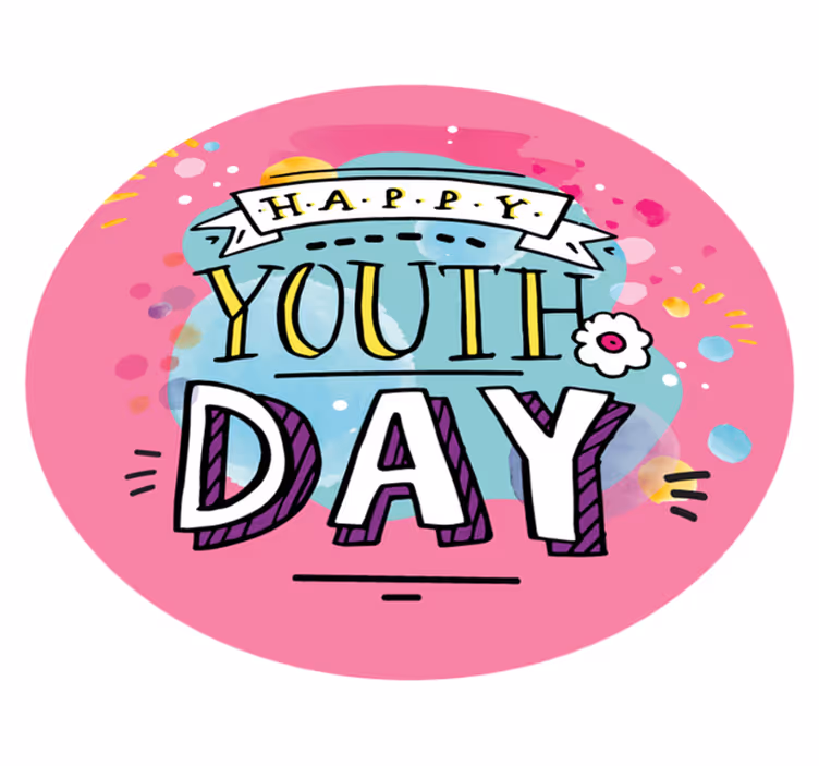 Happy youth day custom vinyl carpet - TenStickers