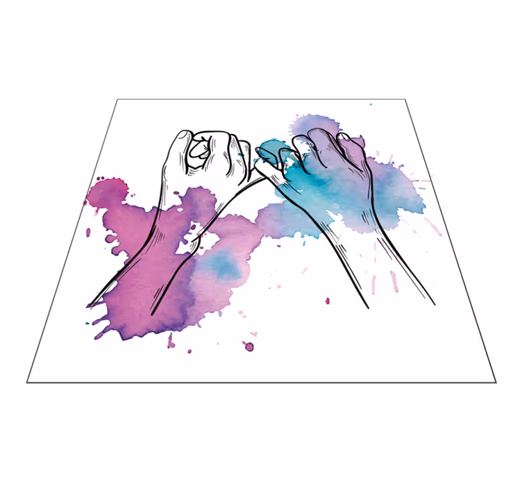 Hands Pinky Promise teen vinyl carpet - TenStickers