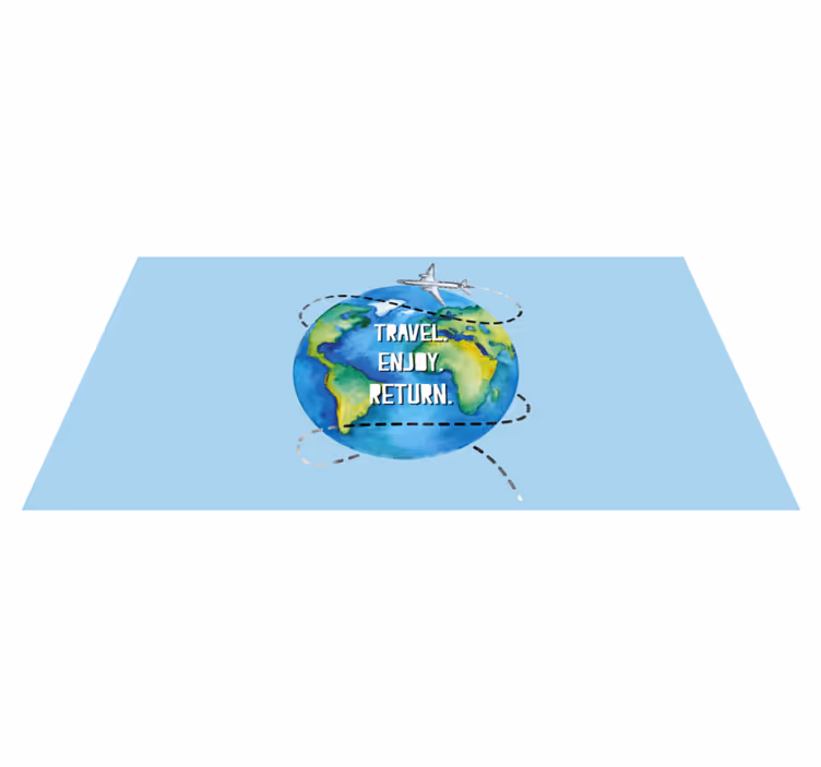 Journey deligth come back world map vinyl carpet - TenStickers