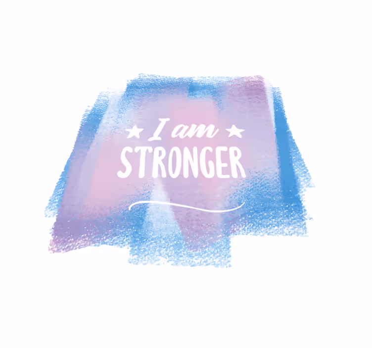 I am stronger custom vinyl carpet - TenStickers