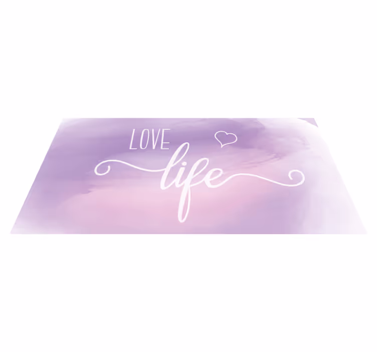 Love life custom vinyl carpet - TenStickers