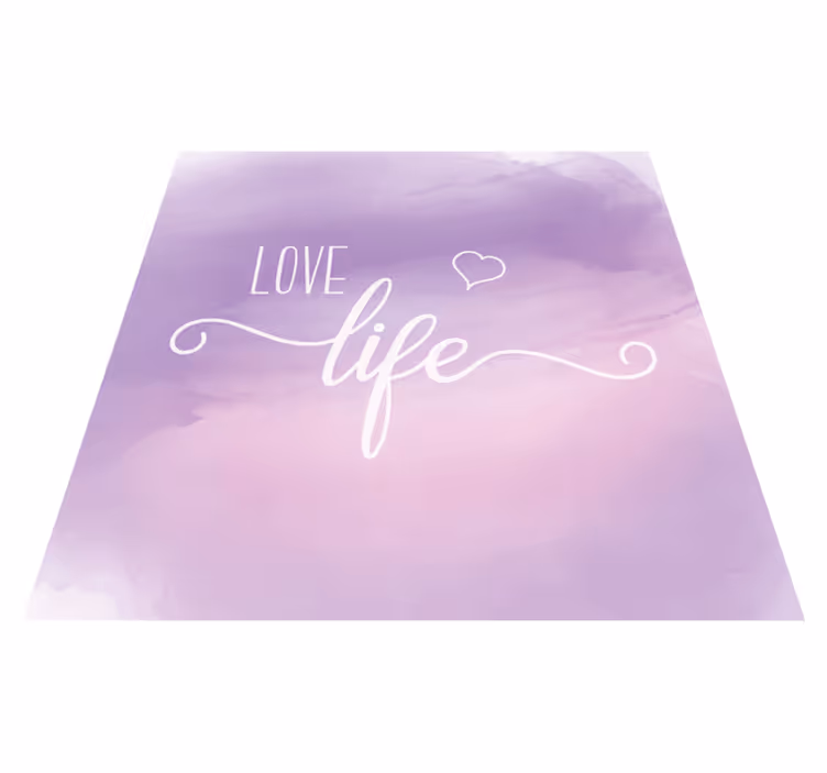 Cherish existence custom vinyl carpet - TenStickers