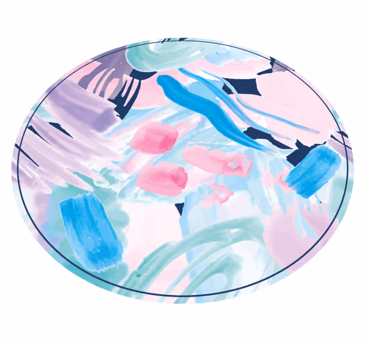 Colorful abstract art minimalist vinyl carpet - TenStickers