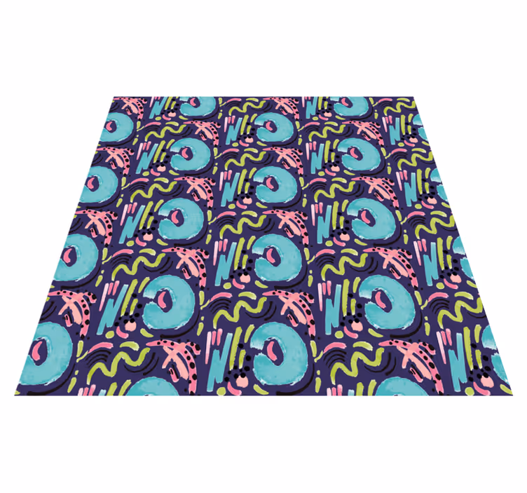 Playful colorful pattern kids vinyl carpet - TenStickers