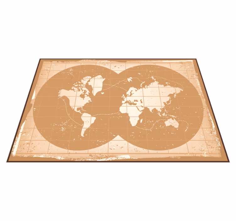Global Map world map vinyl carpet - TenStickers