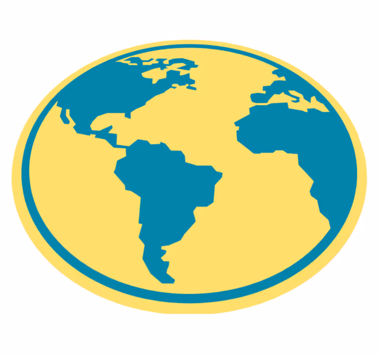Geographic World Map circular vinyl carpet - TenStickers