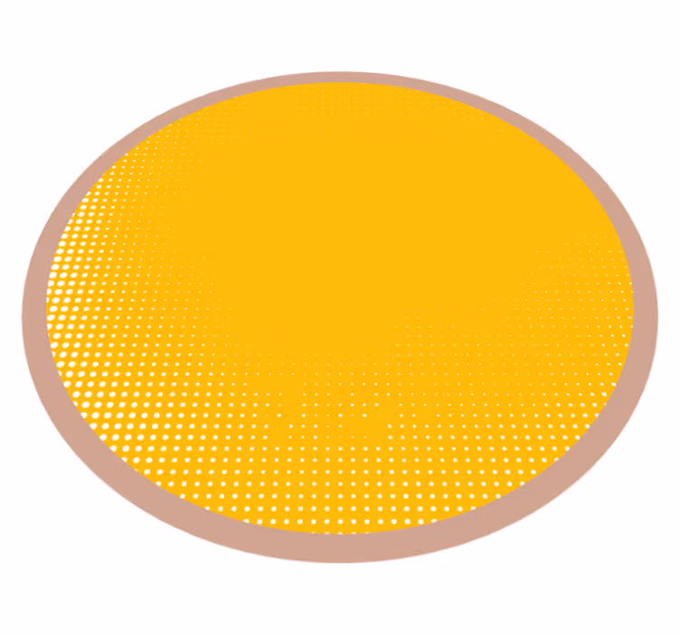Sunny circular pattern yellow vinyl carpet - TenStickers