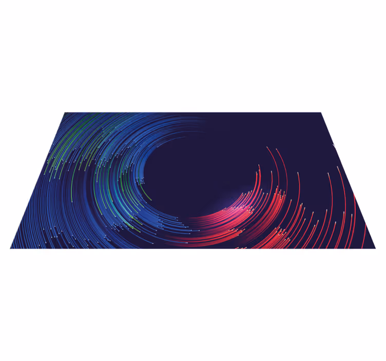 Swirling Color Waves modern vinyl carpet - TenStickers